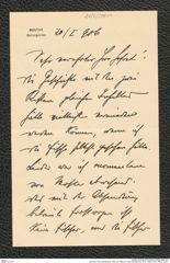 Nachlass Franz Steindachner, Brief von Pitner an Franz Steindachner (20.01.1906), Inv.Nr. 398.01, Seite 1
